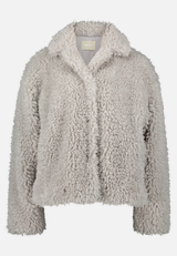 Plüschjacke mit Stehkragen / Vorderseite