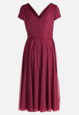 Cocktailkleid im Glitzer-Look / Rückseite