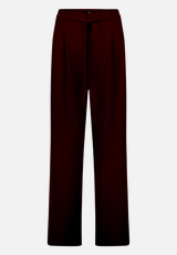 Elegante Stoffhose  mit Bindegürtel / Vorderseite