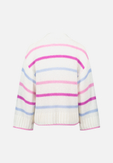 Grobstrickpullover mit Streifen / Rückseite