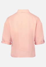 Leinenbluse mit Kragen / Rückseite