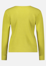 Feinstrickpullover mit Rippenstruktur / Rückseite