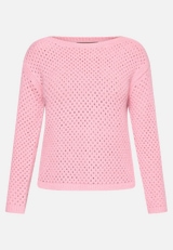 Lochstrick-Pullover langarm / Vorderseite