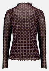 Halbarm-Shirt mit Muster / Rückseite