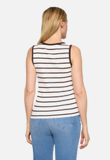 Basic-Top mit Rundhalsausschnitt / Modellfoto Rückseite