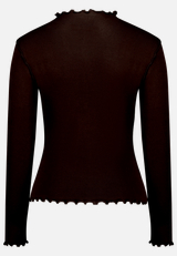 Langarm-Shirt mit Kräuselsaum / Rückseite