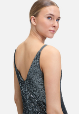 Abendkleid mit Pailletten / Detailbild
