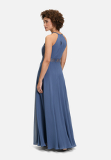 Abendkleid mit Spitze / Modellfoto Rückseite