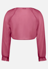 Bolero-Jacke mit gekräuseltem Ausschnitt / Rückseite
