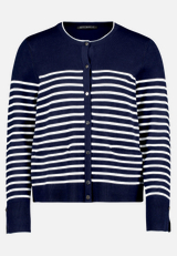 Basic-Strickjacke mit Streifen / Vorderseite