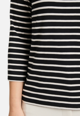 Ringelshirt mit U-Boot-Ausschnitt / Detailbild