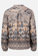 Longbluse mit Stehkragen / Rückseite