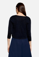Strickbolero ohne Verschluss / Modellfoto Rückseite