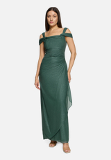 Abendkleid im Glitzer-Look / Modellfoto Vorderseite