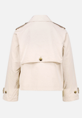 Kurzer Trenchcoat  mit Knöpfen  / Rückseite