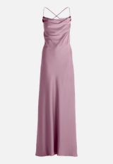 Abendkleid mit Wasserfallausschnitt / Vorderseite