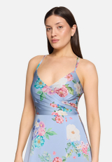 Abendkleid mit V-Ausschnitt / Detailbild