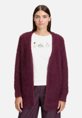 Strick-Cardigan ohne Verschluss / Modellfoto Vorderseite