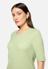 Strukturshirt mit Rundhalsausschnitt / Detailbild