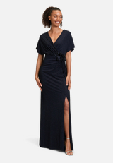 Abendkleid im Glitzer-Look / Modellfoto Vorderseite