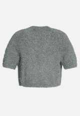 Sommer-Strickjacke mit Effektgarn / Rückseite