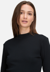 Langarm-Shirt mit Rippenstruktur / Detailbild