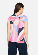 Casual-Shirt mit Gummizug / Modellfoto Rückseite