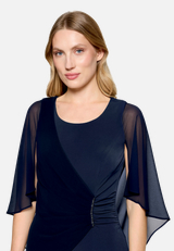 Cocktailkleid mit Raffung / Detailbild