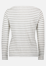 Ringelshirt mit U-Boot-Ausschnitt / Rückseite