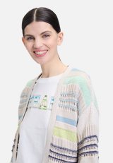 Strick-Cardigan mit Color Blocking / Detailbild