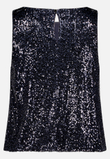 Pailletten-Top im Glitzer-Look / Rückseite