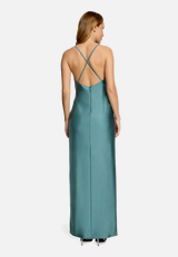 Abendkleid figurbetont / Modellfoto Rückseite