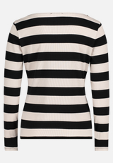 Basic Shirt mit Rippenstruktur / Rückseite