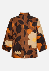 Oversize-Bluse mit Muster / Rückseite