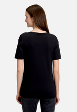Basic Shirt mit Rundhalsausschnitt / Modellfoto Rückseite