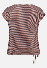 Print-T-Shirt strukturiert mit Tunnelzug / Rückseite