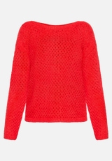 Lochstrick-Pullover langarm / Vorderseite