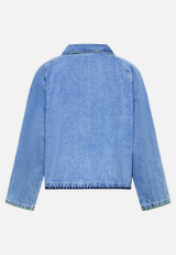 Jeansjacke mit aufgesetzten Taschen / Rückseite