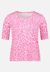Basic Shirt mit Rippenstruktur / Vorderseite
