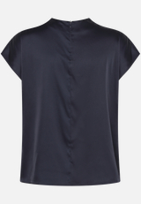 Satinbluse  mit Stehkragen / Rückseite