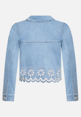 Jeansjacke mit Stickerei / Rückseite