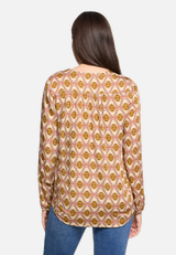 Casual-Bluse mit Knöpfen / Modellfoto Rückseite
