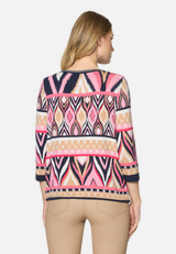 Casual-Shirt mit Tunnelzug / Modellfoto Rückseite
