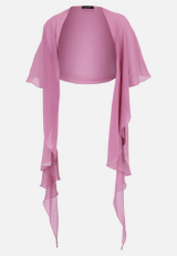 Chiffonstola mit Volant / Vorderseite