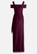 Abendkleid im Glitzer-Look / Rückseite