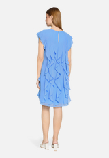 Cocktailkleid mit Volant / Modellfoto Rückseite