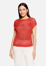 Strickpullunder mit Effektgarn / Modellfoto Vorderseite