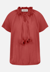 Casual-Bluse mit Raffung / Vorderseite