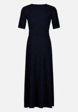 Jerseykleid mit Gürtel / Rückseite
