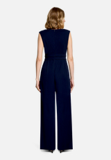 Jumpsuit mit weitem Bein / Modellfoto Rückseite